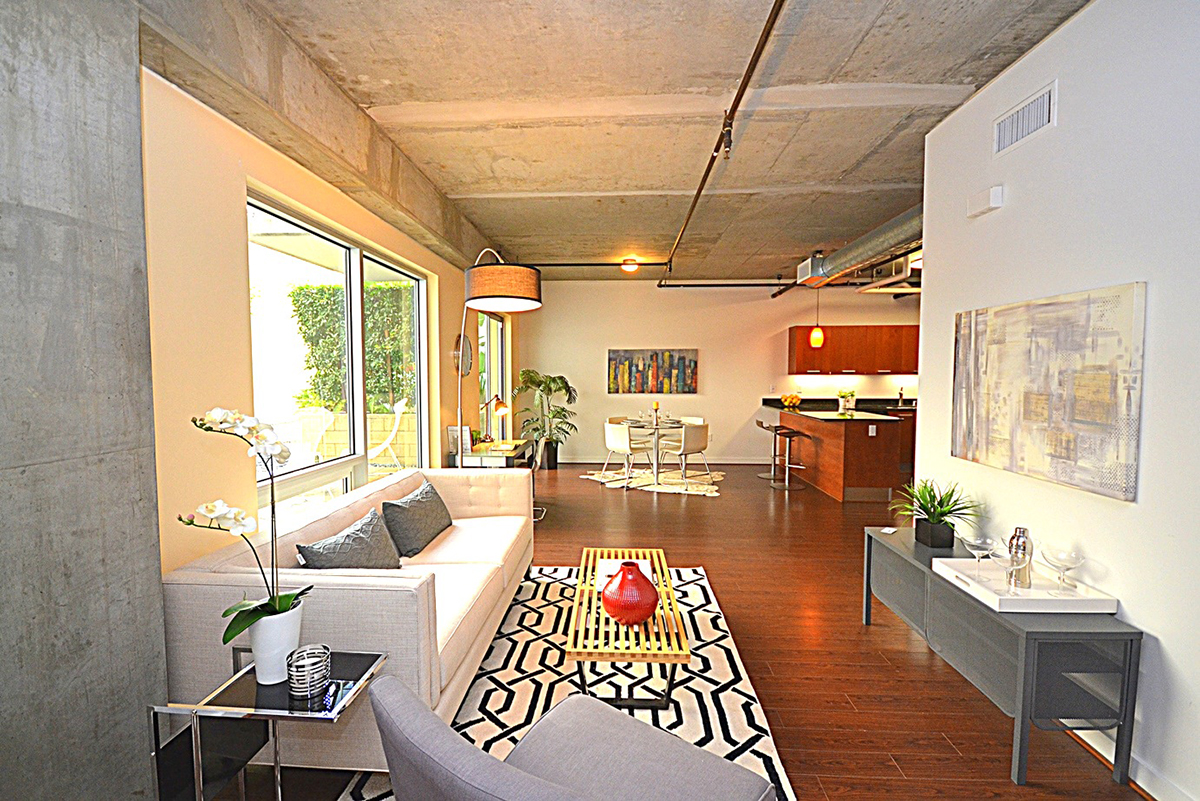 Downtown Loft staging Los Angeles